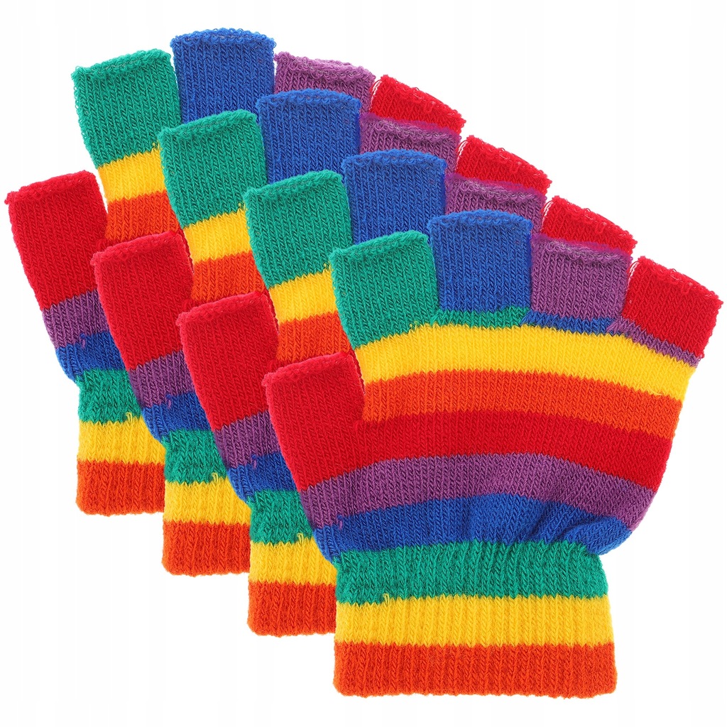 2 Pairs Children Knitted Gloves Kid Knitted