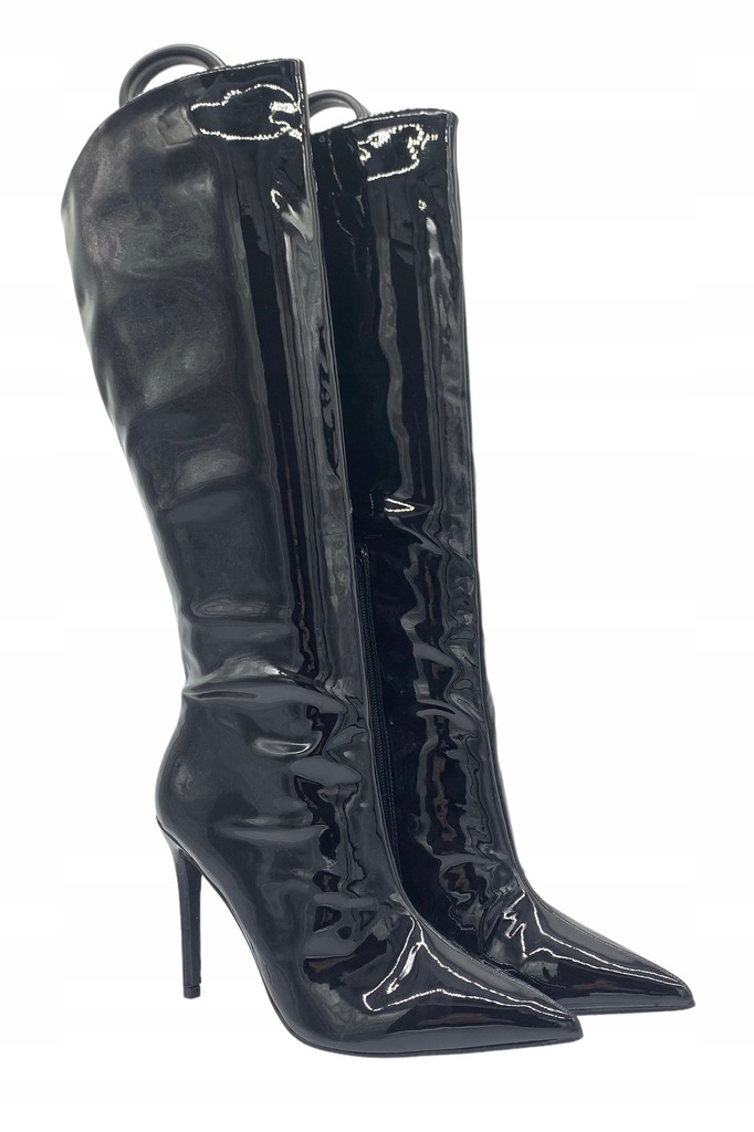 Buty damskie kozaki lakierowane na szpilce DEEZEE rozmiar 38
