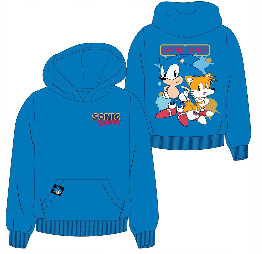 BLUZA CHŁOPIĘCA SONIC KANGUREK KAPTUR - 116