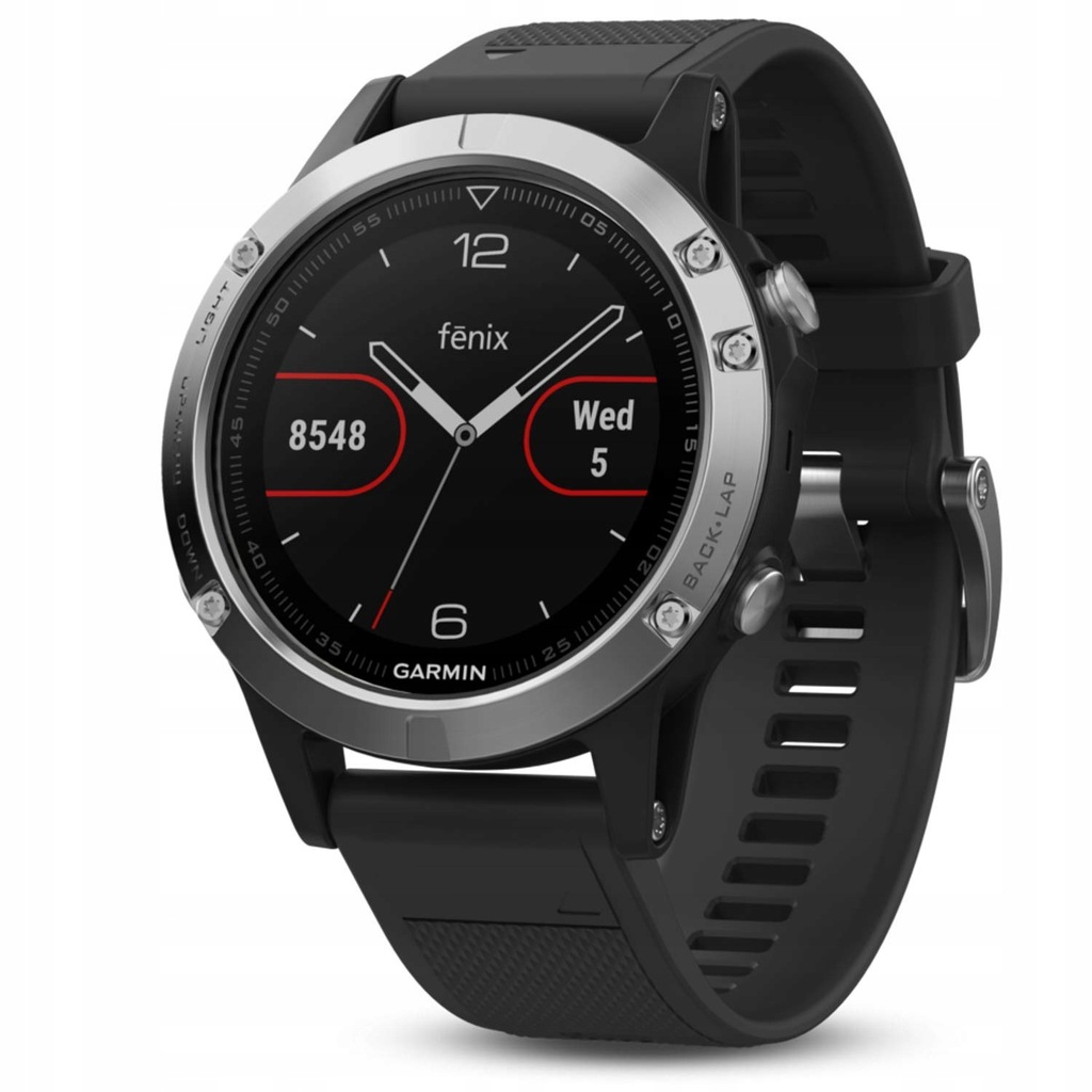 GARMIN FENIX 5 GPS PULSOMETR CZARNY SREBRNY