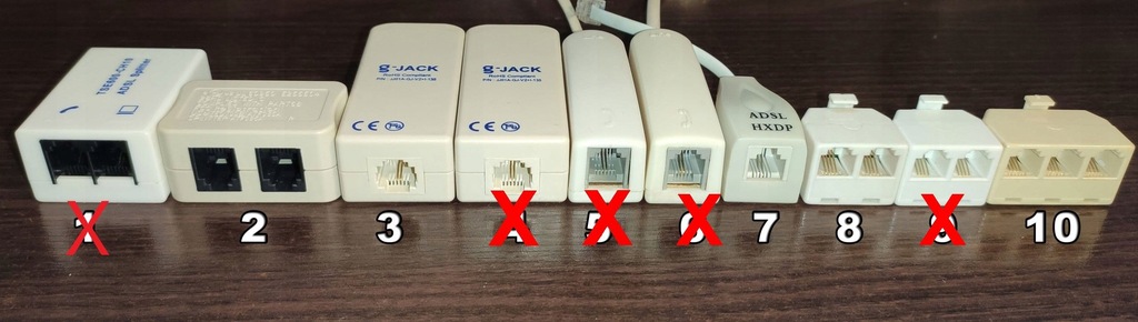 Filtr Splitter ADSL/DSL tel. g-JACK Leacom HXDP