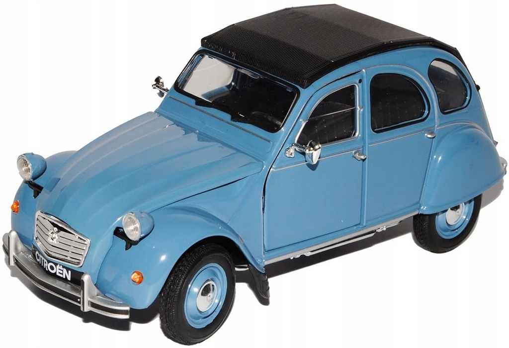 WELLY CITROEN 2CV NIEBIESKI 1:24 USZKODZONY METALOWY MODEL