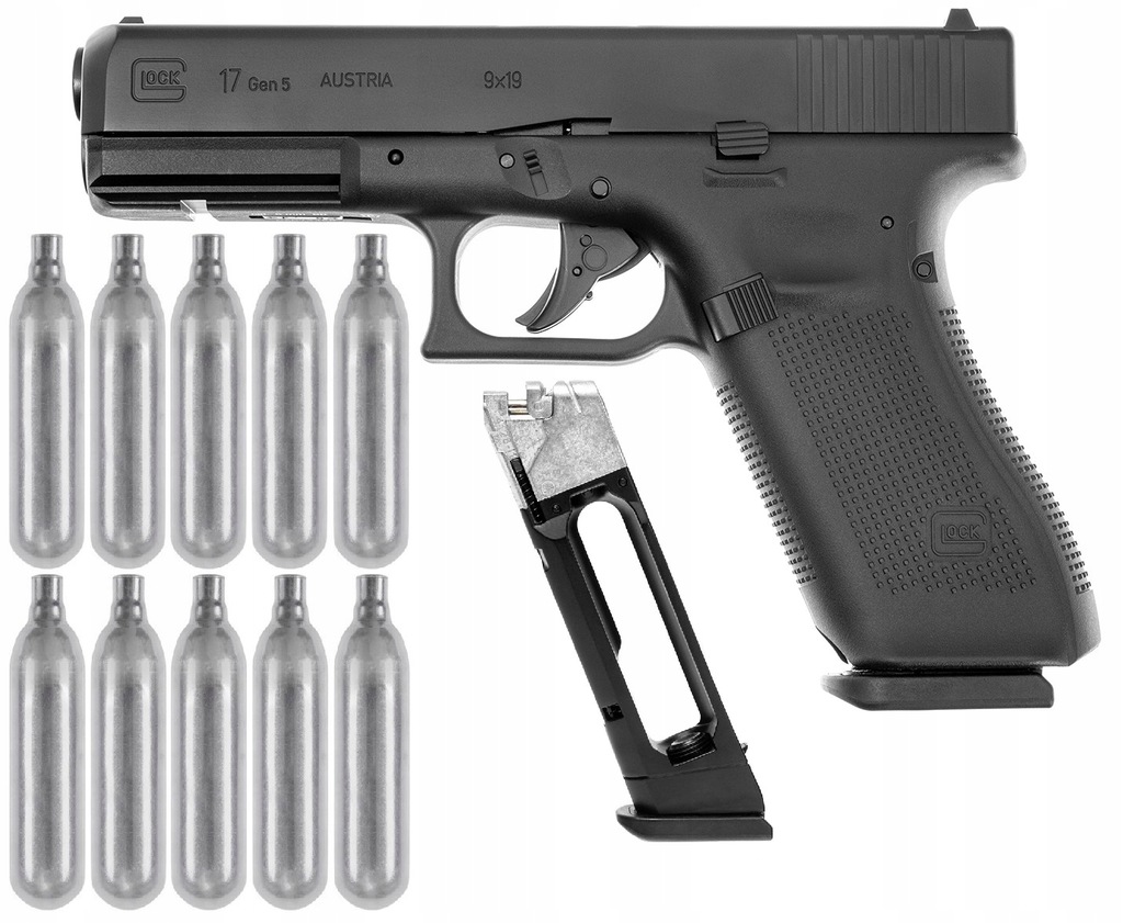 Wiatrówka Pistolet Glock 17 gen.5 4,5 mm BB ZESTAW