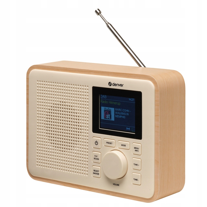 Kompaktowe radio DAB+/FM Denver Light wood