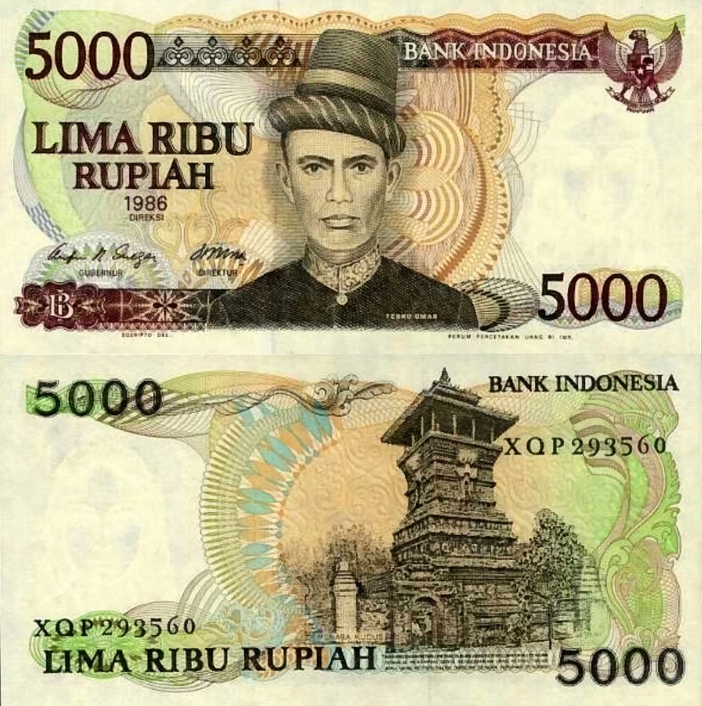 # INDONEZJA - 5000 RUPII - 1986 - P-125 - UNC