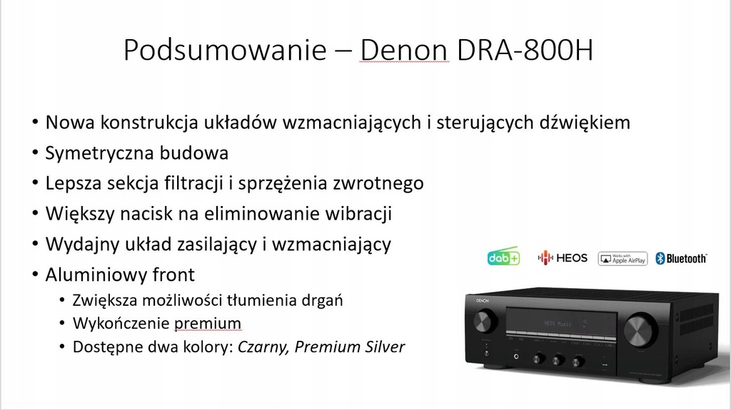 Купить Стереоресивер Denon DRA-800H, черный, Spotify: отзывы, фото, характеристики в интерне-магазине Aredi.ru