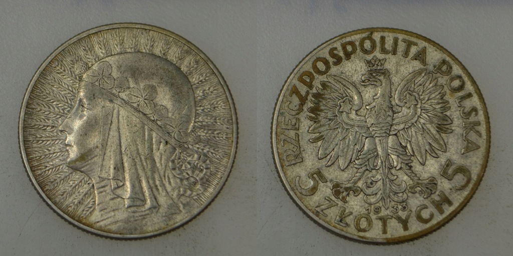 Polska - II RP - srebro 5 Złotych 1933 rok BCM