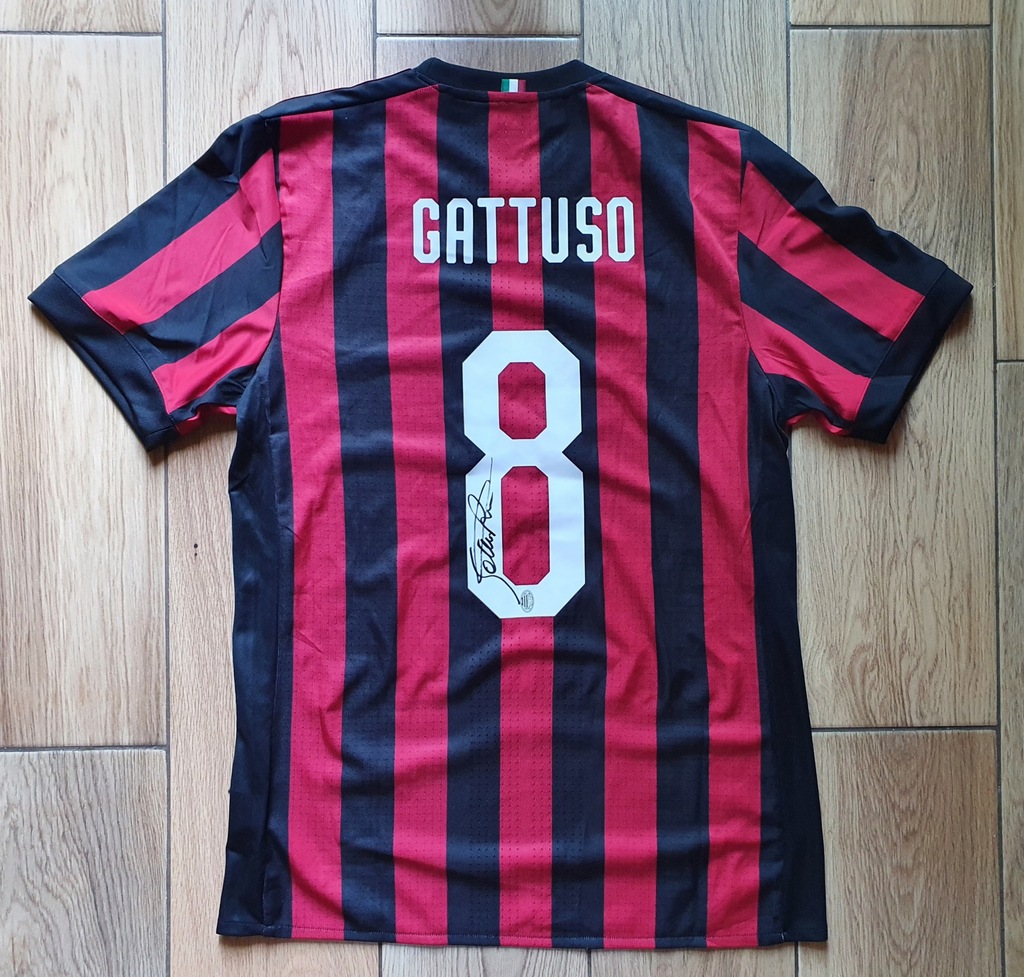 Gattuso, AC Milan - koszulka z oryg. autografem.