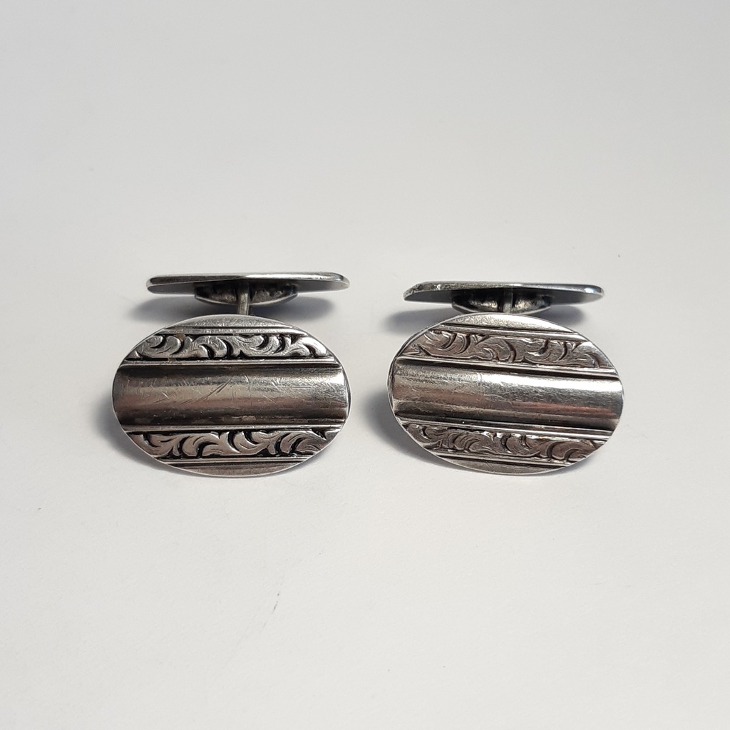 Spinki do mankietów srebro pr. 0,835 - ornament