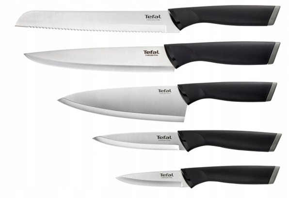 Набор кухонных ножей tefal. Набор кухонных ножей Tefal k1700574. Набор ножей Tefal k2213s75. Набор кухонных ножей Tefal expertise (5 ножей) k121s575 видеообзор. Нож кухонный Tefal k2213204.