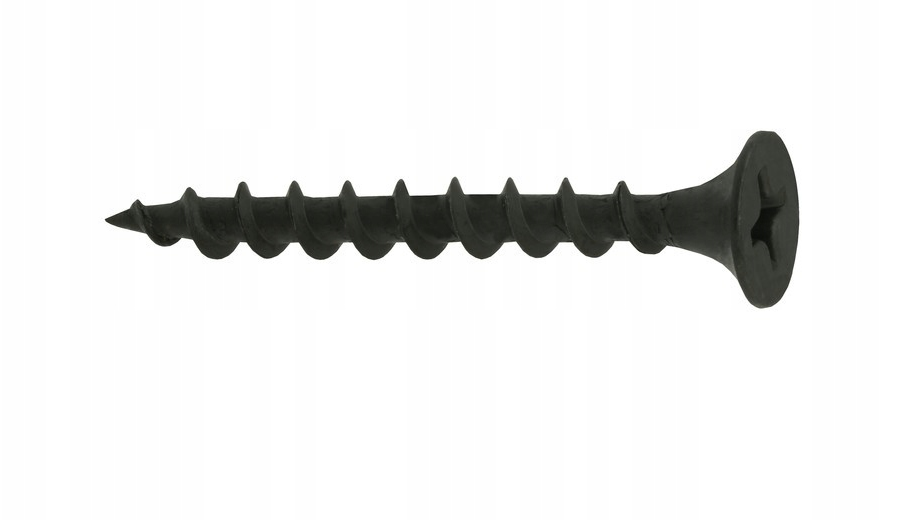 CZARNE WKRĘTY DO DREWNA, PŁYT GIPSOWYCH 3,5x55 1kg - 6847456097