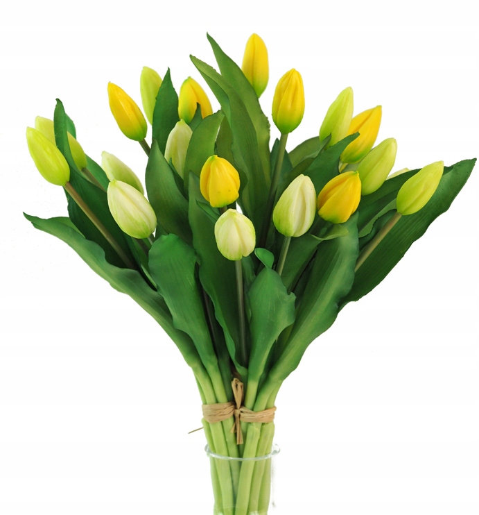 TULIPAN TULIPANY GUMOWE SILIKONOWE JAK ŻYWE BUKIET