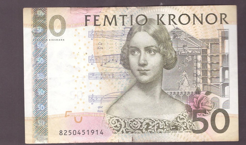 Szwecja - banknot - 50 Koron