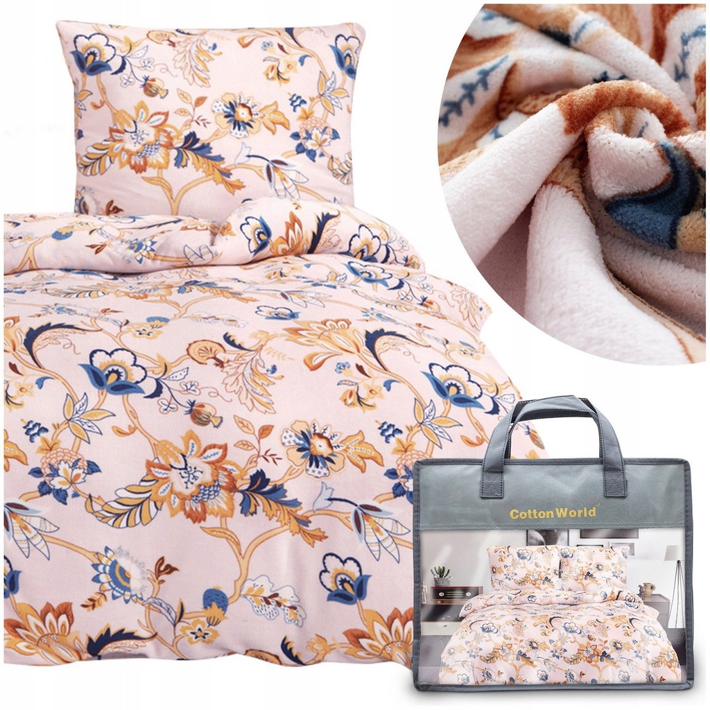 Pościel 140x200 2 części Mikrofibra Pluszowa na Zimę Miś Martino 2559