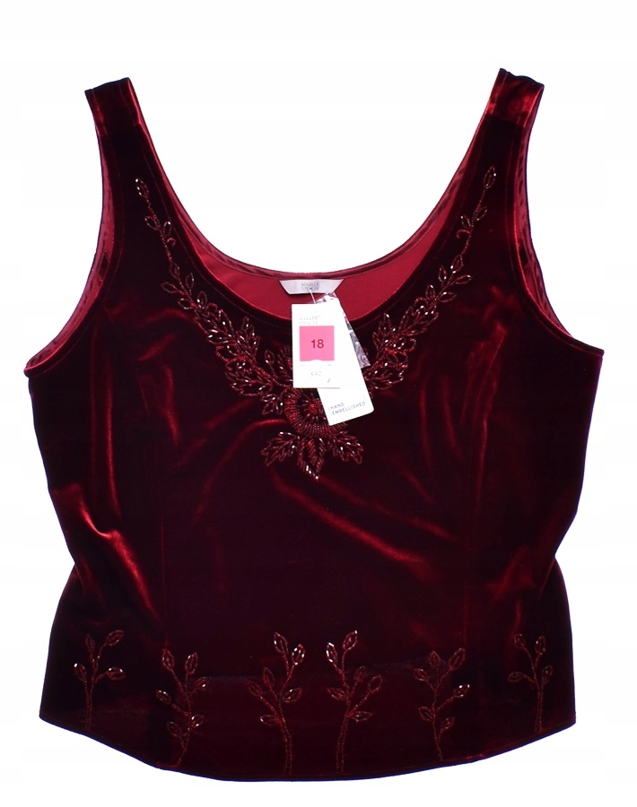 9141-5MARKS&SPENCER m#k TOP WELUROWY HAFT r.46