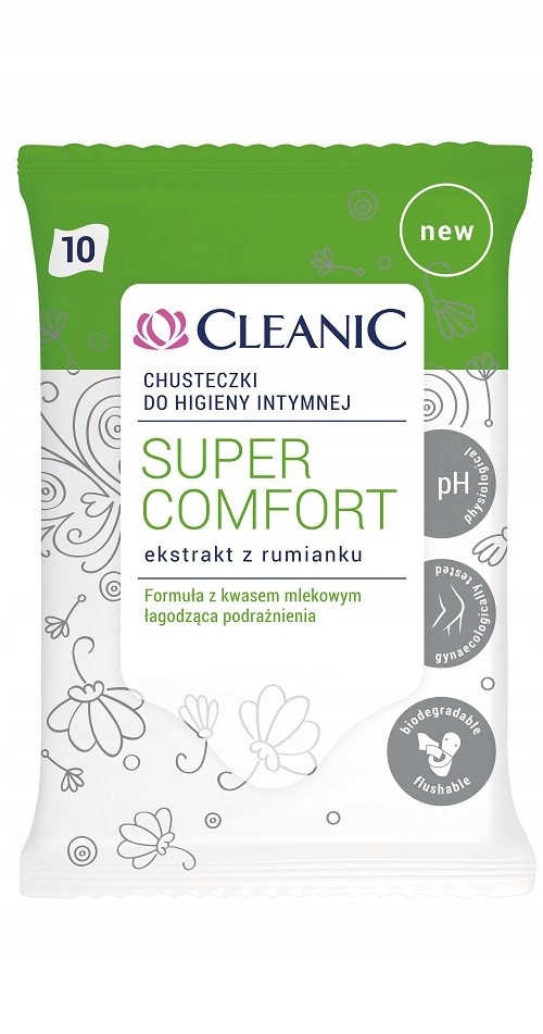Cleanic Comfort chusteczki do higieny intymnej 10s