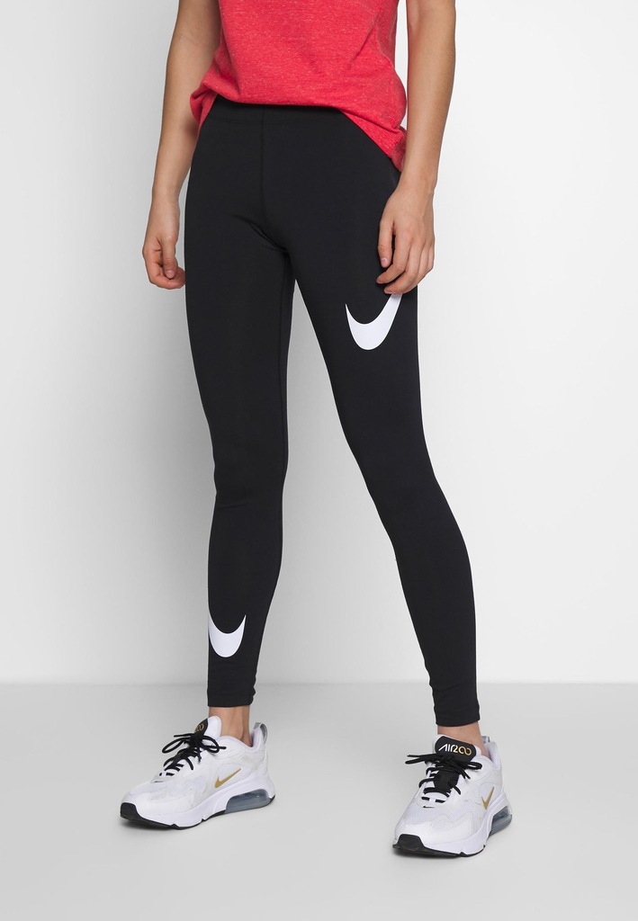 I1E217*NIKE LEGGINSY CZARNE LOGO 36 S R01