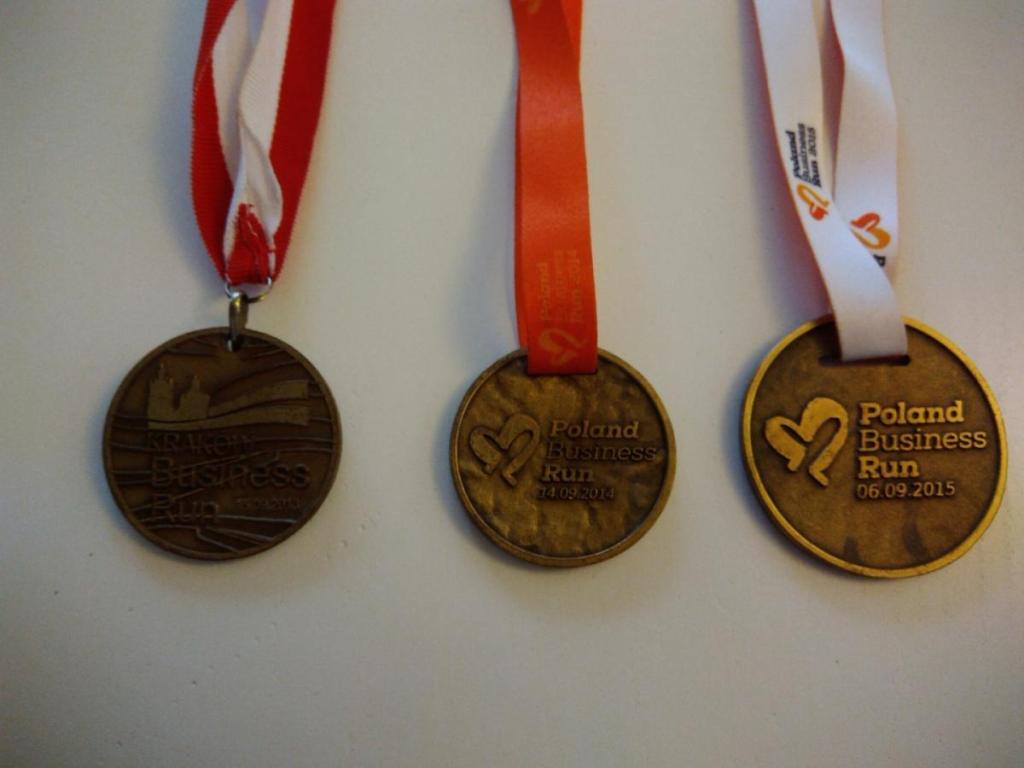 3 medale Kraków Business Run