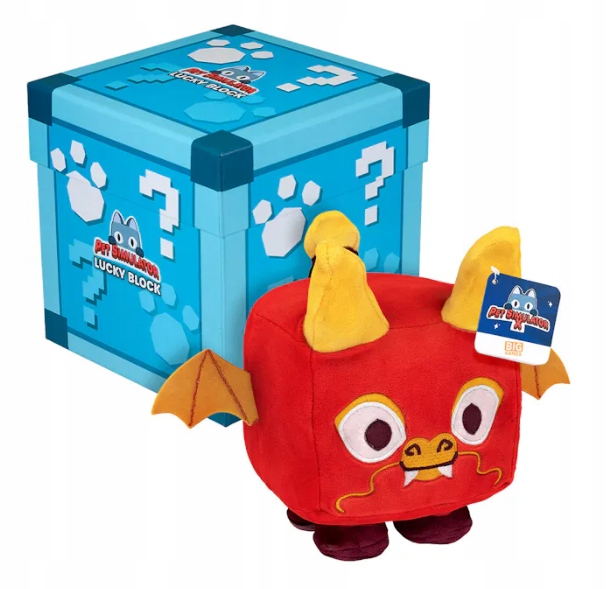 Lucky Block 6" pluszak + Exlusive Kod DLC seria 2 - Pet Simulator 99 roblox