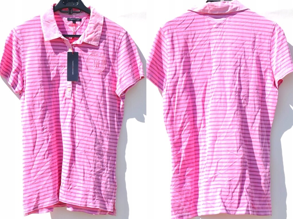 Tommy Hilfiger - Różowa Koszulka Polo XL