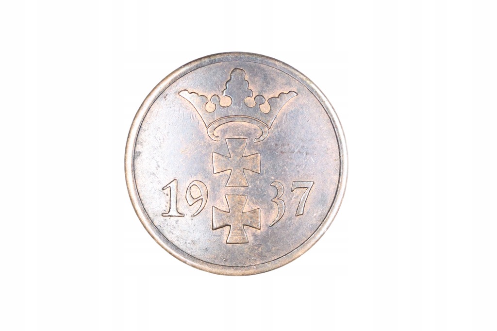 WOLNE MIASTO GDAŃSK 1 Pfennig 1937 ŁADNA (E0129)