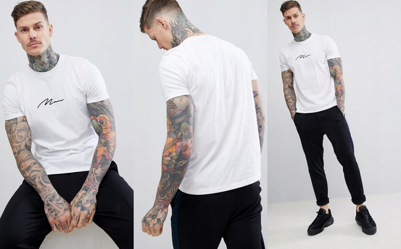 C0S015 BOOHOOMAN__DCA BIAŁY T-SHIRT MĘSKI__XL