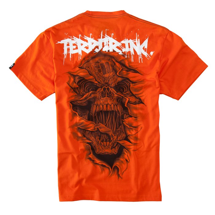 T-shirt PIT BULL Terror Skull roz XL ORANGE