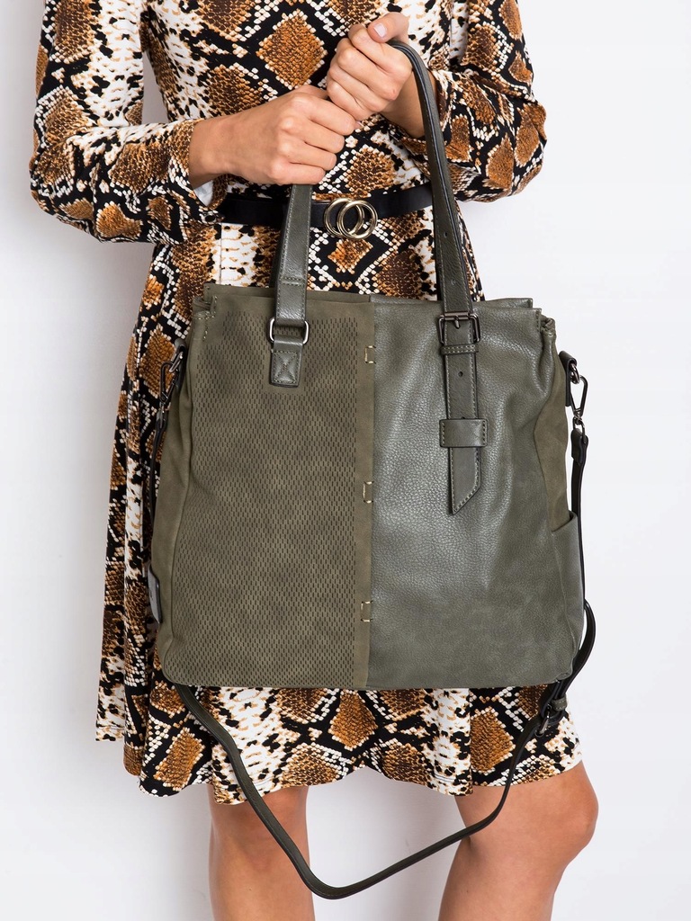 Torba z eko skóry khaki ONE SIZE