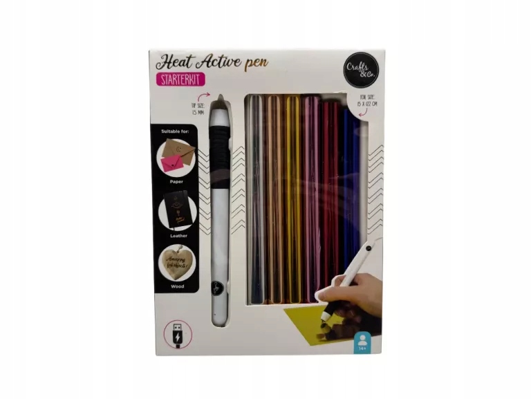 ZESTAW DO ZŁOCENIA DŁUGOPIS TERMICZNY HOT 6X FOLIA RÓŻNE KOLORY