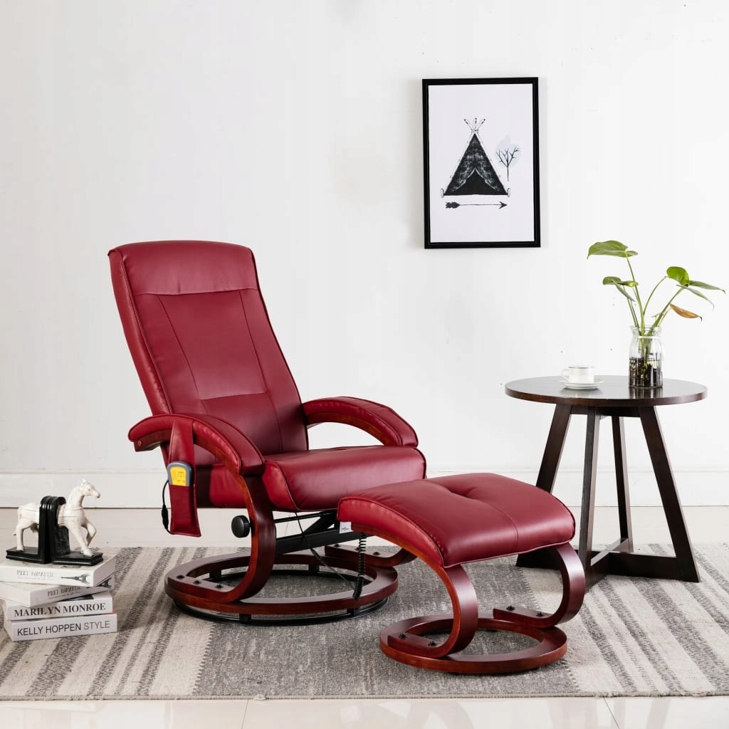 Fotel do masażu z podnóżkiem, regulowany, kolor wi