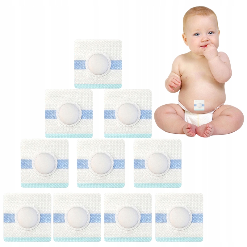 PLASTER NA PRZEPUKLINĘ PĘPKOWĄ DLA NIEMOWLĄT 10SZT.