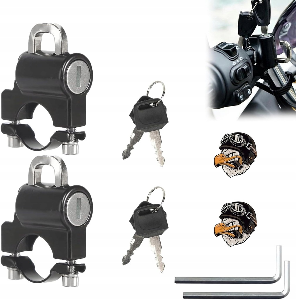 ZAMEK DO KASKU ANTYKRADZIEŻOWA MOTOCYKL BLOKADA ZABEZPIECZENIE KRADZIEŻ