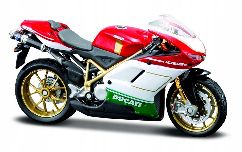 Model Motocykl Ducati 1098S z podstawką 1/18