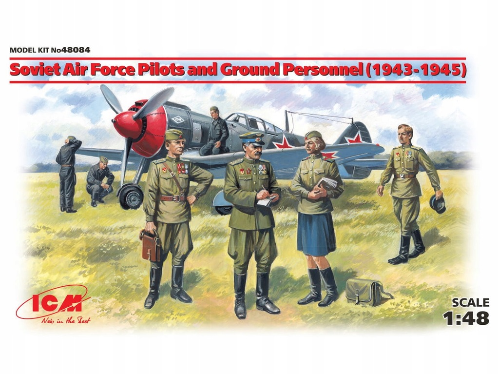 ICM 48084 1:48 Soviet Air Force Pilots and Ground