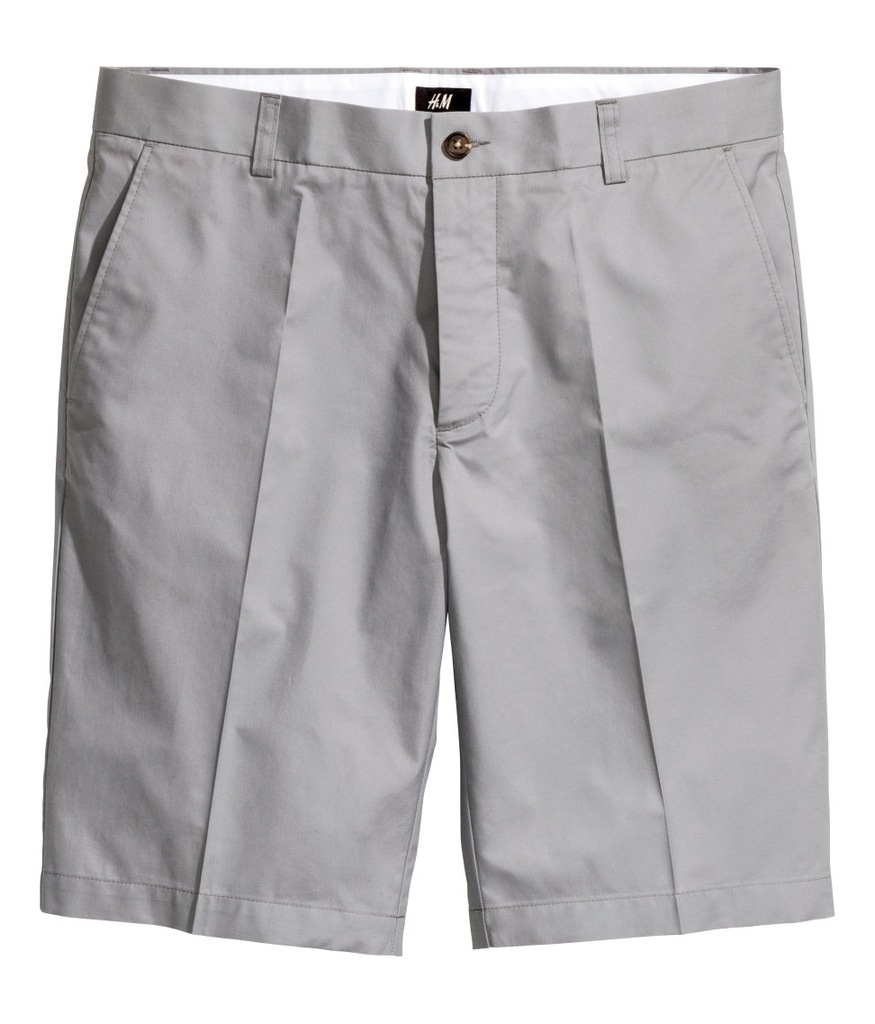 H&M SPODENKI MĘSKIE SZARE 46 ELEGANCKIE CHINOS