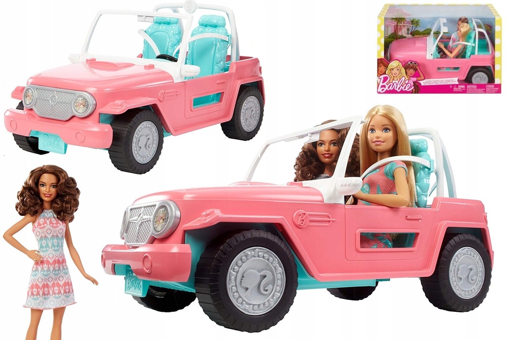 BARBIE SAMOCHÓD JEEP +2 LALKI auto terenówka FPR59