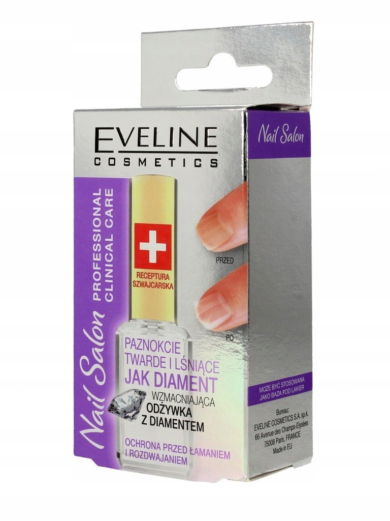 Eveline Nail Salon Lakier-odżywka do paznokci z di