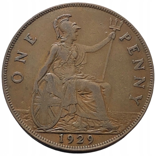 66886. Wielka Brytania, 1 pens, 1929r.