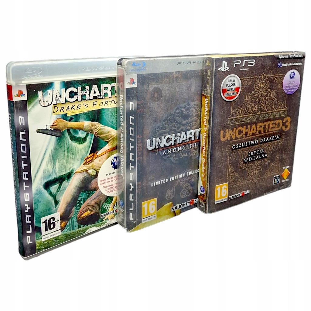 Kolekcja Uncharted 1 2 3 steelbook PS3