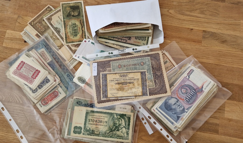 Zestaw starych banknotow - ponad 460x