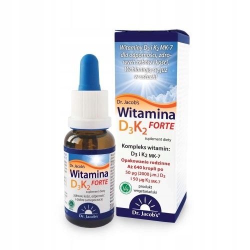 Dr. Jacob's Medical Witamina D3K2 FORTE MK7 kompleks Dr jacobs krople 20 ml