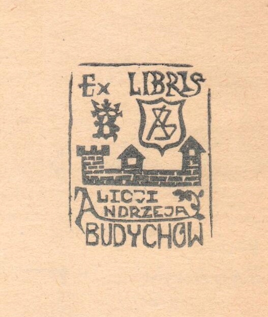 H. MIEDZIŃSKI, EX LIBRIS ALICJI ANDRZEJA BUDYCHÓW