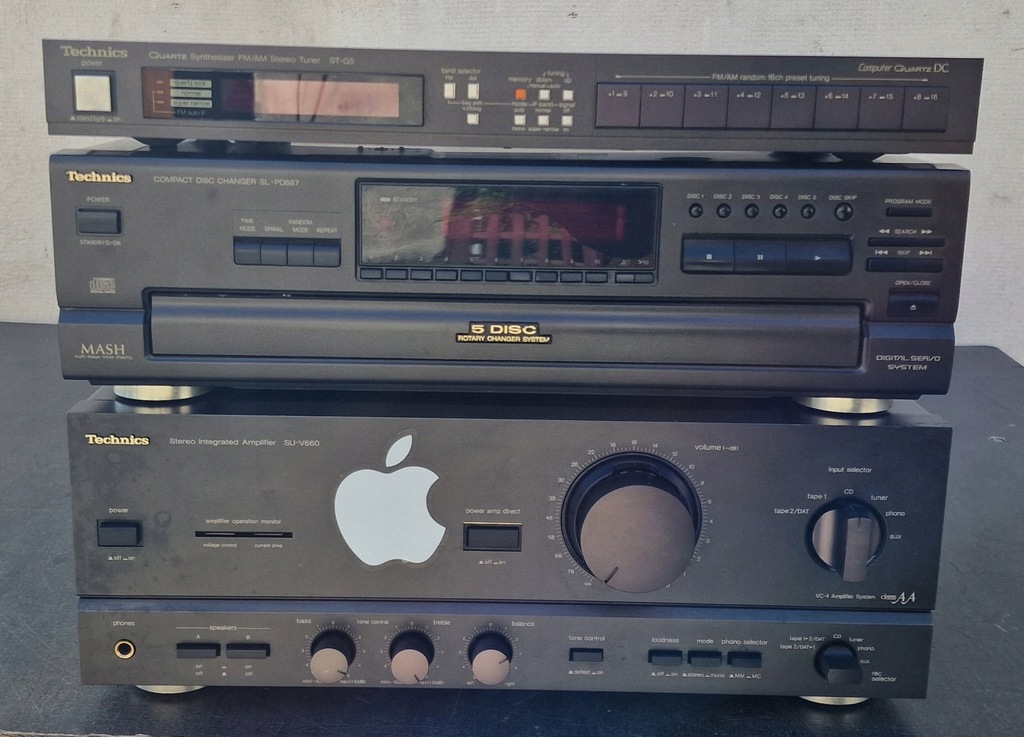 Wzmacniacz Technics SU-V660 + sl-pd687 + st-g5
