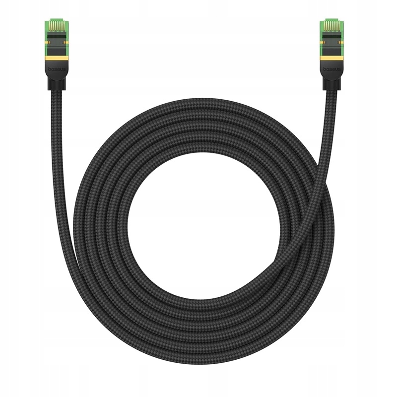 Baseus szybki kabel sieciowy RJ45 cat. 8 40Gbps 3m pleciony czarny