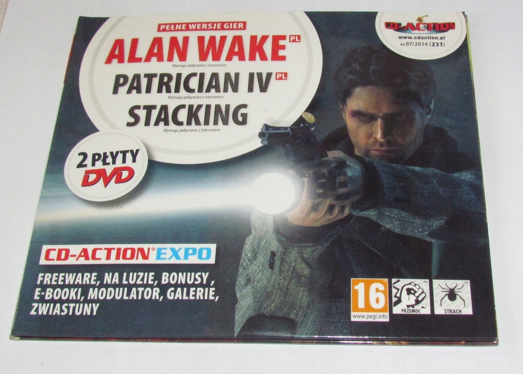 CD ACTION 07/2014 Alan Wake Patrician IV Stacking 2x DVD wersje polskie