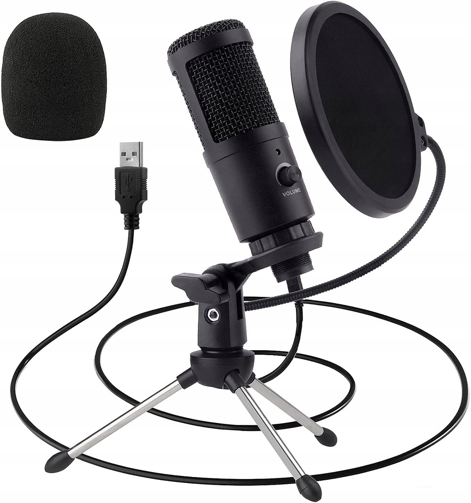 Mikrofon do gier USB z filtrem 30 dB