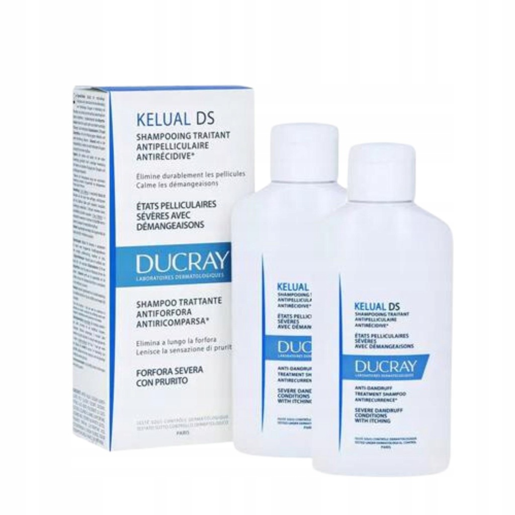 Ducray Kelual DS Zestaw Szampon przeciwłupieżowy 2 x 100 ml