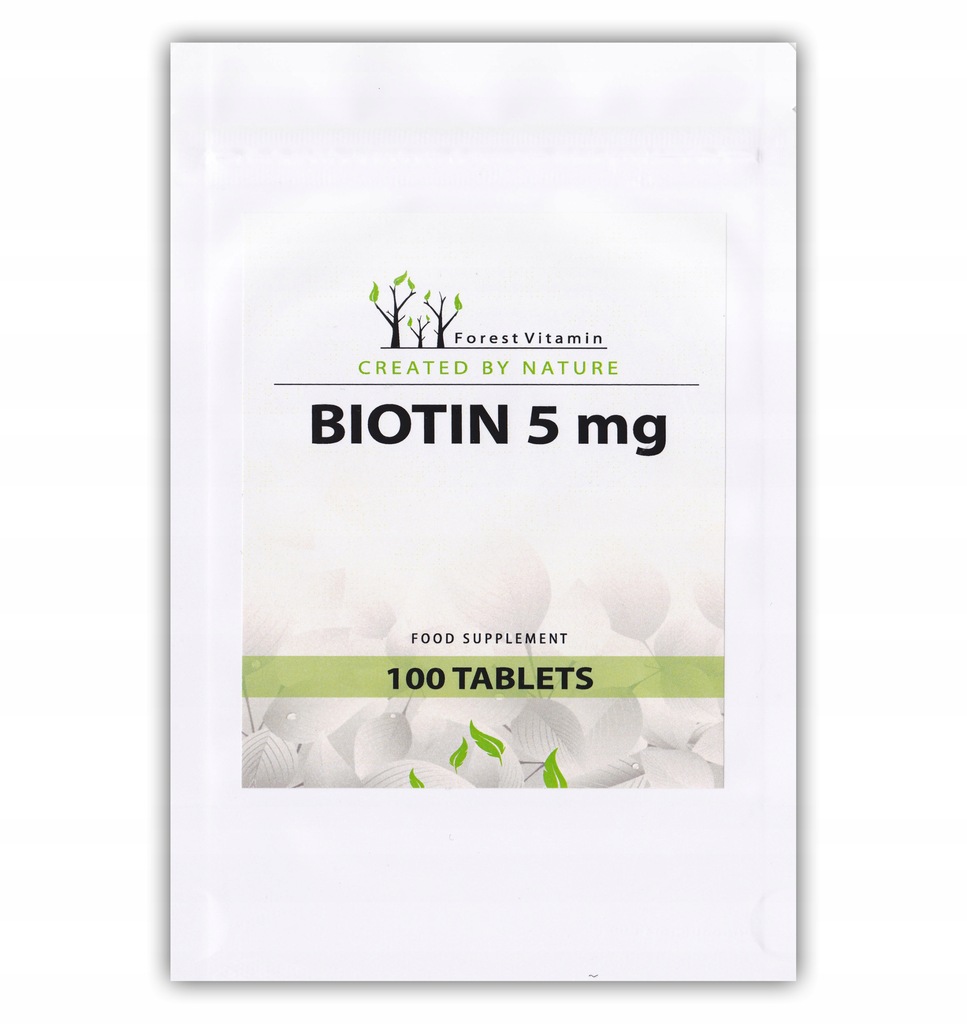 FOREST BIOTYNA 5 mg 100 TAB WŁOSY SKÓRA PAZNOKCIE