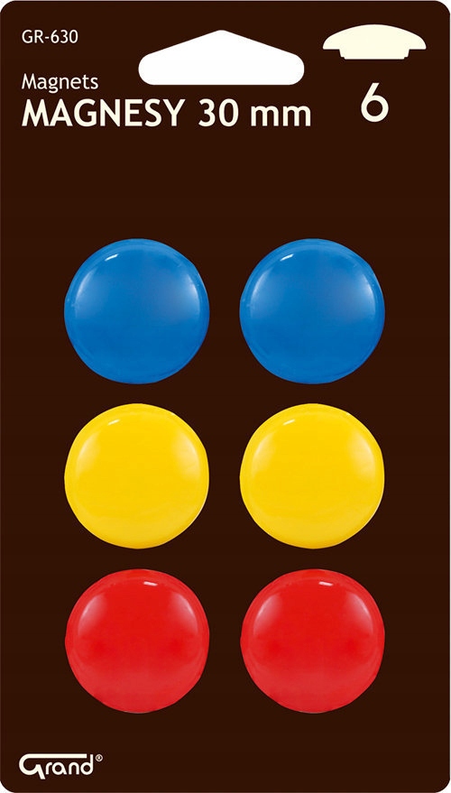 MAGNESY DO TABLIC - 30 mm 6 sztuk RÓŻNE KOLORY