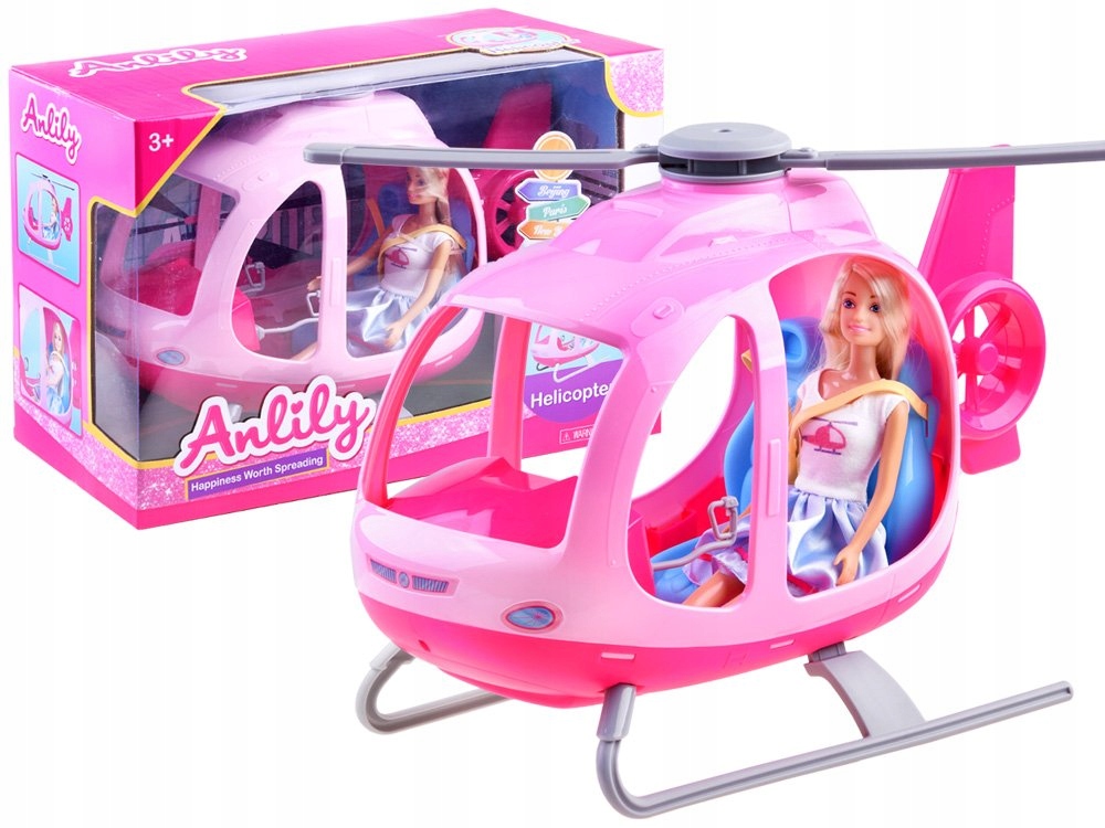 Anlily lalka podróżniczka + helikopter ZA3491
